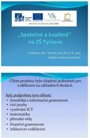 Spolen a kvalitn na ZŠ Tyršova - PDF Stažení zdarma