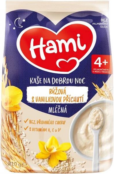 Hami Mléčná rýžová kaše na dobrou noc 210 g