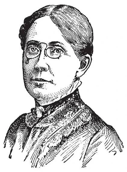 Frances Elizabeth Willard, 1839-1898, ona byla americký pedagog, reformátor střídmost a Dámské suffragist, vintage kreslení čar nebo gravírování obrázku — Ilustrace