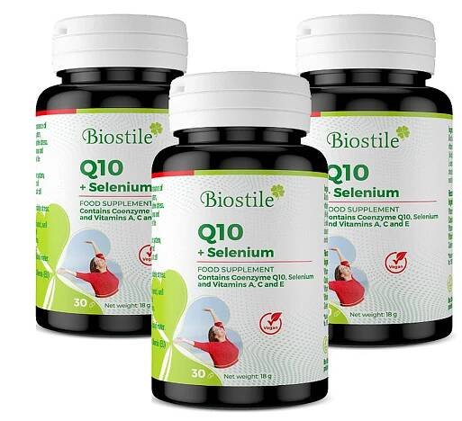 Koenzym Q10 Biostile se selenem 2+1 zdarma
