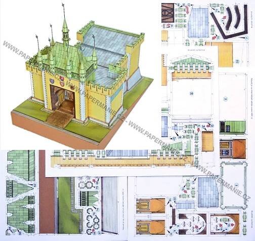Stavby a architektura | Bludište na Petříně - zámek | Papermanie.cz - vystřihovánky z ABC
