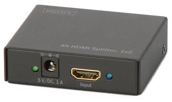 HDMI rozbočovač Digitus 1x2, podpora 4K (DS-46304) černý - zánovní - 24 měsíců záruka