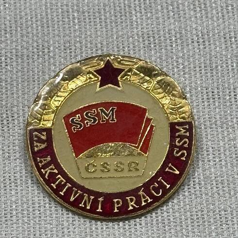 ODZNAK SSM ČSSR ZA AKTIVNI PRÁCI V SSM.