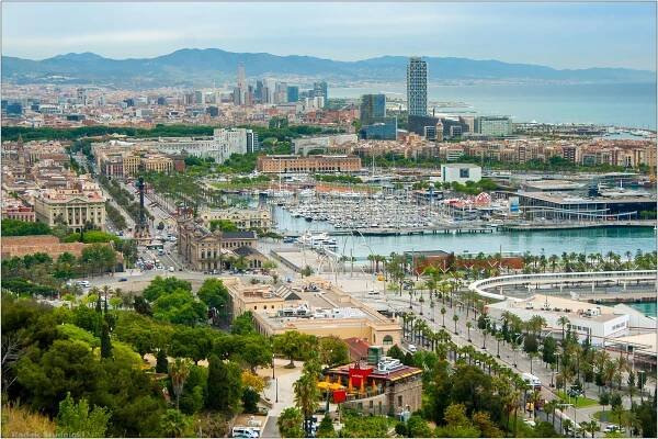 Barcelona: Widok z Montjuic