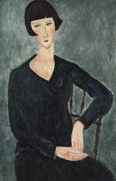 Žena sedící v modrých šatech, 1918-1919. od Amedeo Modigliani