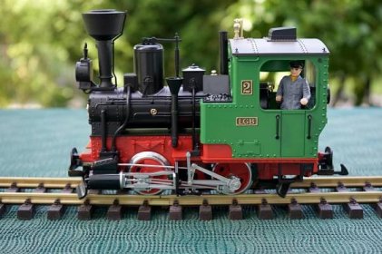 Parní lokomotiva Stainz zelená-černá, zvukový modul a generátor páry, měřidlo G, LGB spojky