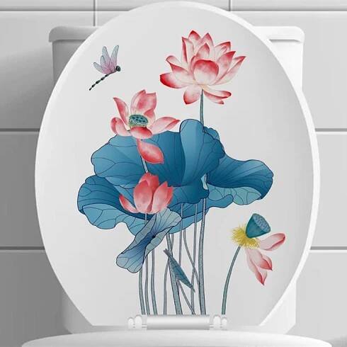 DIY podmořský zvířecí vzor Koupelnová dekorace 3D nálepka na toaletní sedátko PVC umělecká tapeta Odnímatelné nálepky na koupelnu Samolepka na toaletu