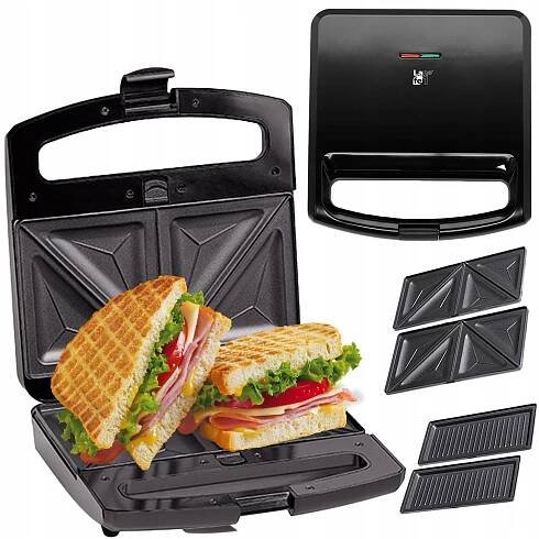 ELEKTRICKÝ GRIL VAFLOVAČ SENDVIČOVAČ TOUSTOVAČ SANDWICH PANINI 3v1