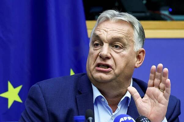 Fotogalerie: Maďarský premiér Viktor Orbán v Evropském parlamentu (8. října 2024)