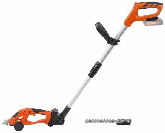 POWERPLUS Nůžky na trávu AKU 20V s tel. rukojetí (bez AKU)