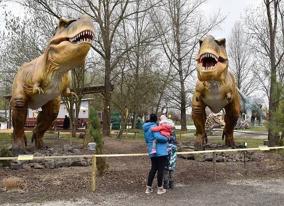 VIDEO: Tyrannosauři v akci. DinoPark u Ostravy opět otevřel své brány