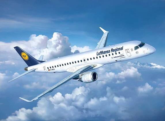 Revell Plastikový model letadla Embraer 190 "Lufthansa"