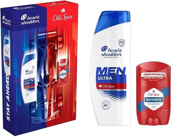 Head & Shoulders Sada produktů: šampon Head & Shoulders Men Ultra 330ml a deodorant Old Spice Whitewater 50ml
