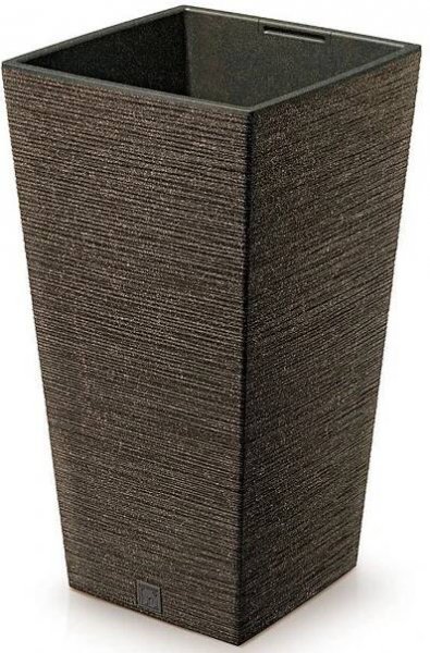 Květináč FURU SQUARE ECO WOOD kávový s vložkou 24 cm 299 Kč