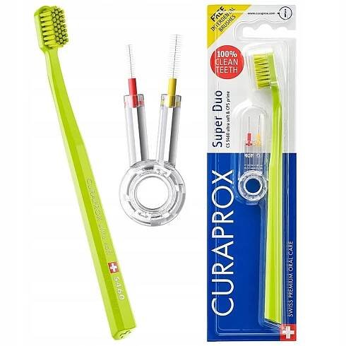 Kartáček Curaprox Duo CS 5460 Ultra Soft + Prime Start + Duo Holder