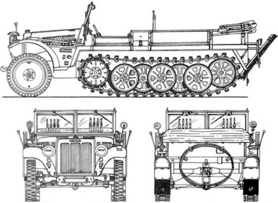 Německé polopásové vozidlo Sd.Kfz10 DEMAG D7 COBI 2273 - World War II