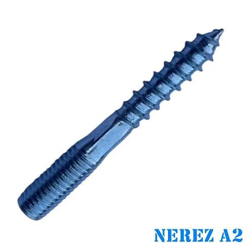 Vrutošroub kombinovaný M6x120 mm, nerezová ocel A2, šroub s metrickým závitem a vrutem, odolný proti korozi