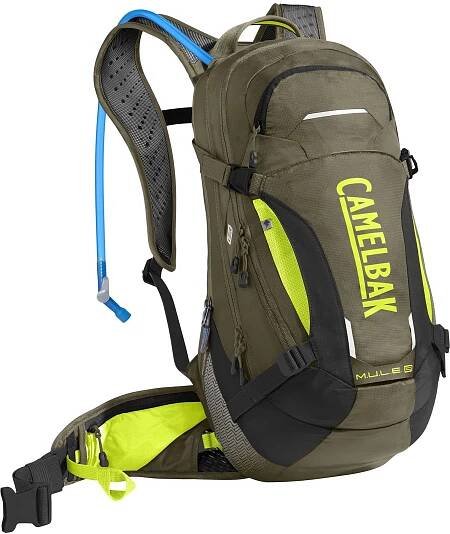 Cyklistický batoh Camelbak Mule LR 15 - Burnt Olive/Lime Punch