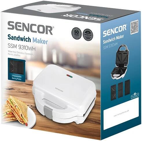 Sendvičovač (3 v 1) | SSM 9310WH | Sencor.cz