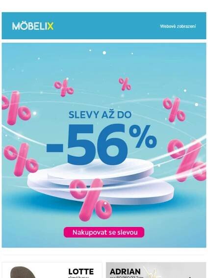 Slevy až do -56%!
