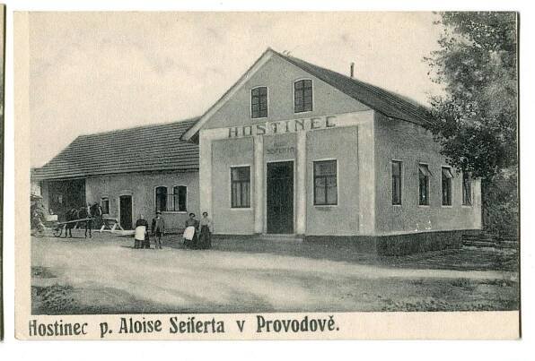 Provodov - Šonov, Náchod, hospoda hostinec - Pohlednice místopis
