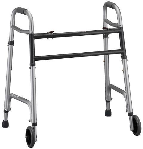 Heavy Duty Folding Walker 5″ Wheels - NOV4095