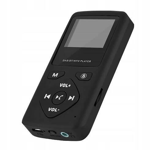 PŘENOSNÉ KAPESNÍ DIGITÁLNÍ RÁDIO DAB+ FM MP3 BLUETOOTH Barva černá