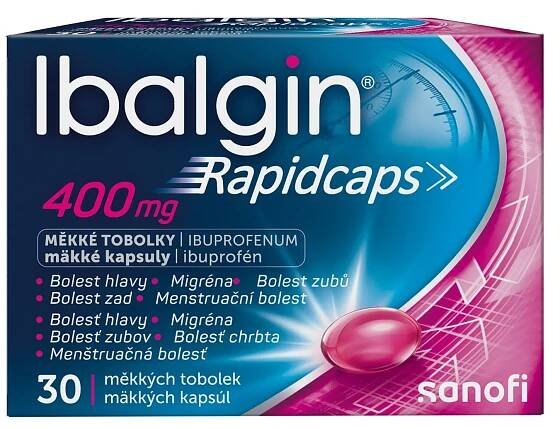 Ibalgin Rapidcaps 400 mg 30 měkkých tobolek