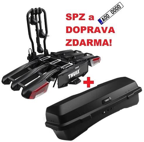 Nosič 3 jízdních kol Thule EasyFold 3 + Box Thule Santu