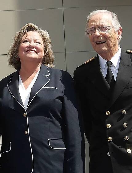 Gavin MacLeod, Jill Whelan, Ted Lange, Bernie Kopell, Lauren Tewes and Fred Grandy attend the Princess Cruises and the original cast of "The Love Boat" receive a Friend of the Hollywood Walk of Fame honorary Star plaque held at Dolby Theatre on May 10, 2018 in Hollywood, California.