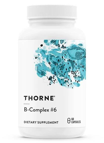 THORNE - B-Complex #6 - Vitamin B Complex with Active Forms of Essential B Vitamins and Extra B6 - 60 Capsules - Walmart.com