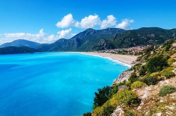 Oludeniz on the Turquoise Coast in Turkey, one of the best places to go on holiday in June