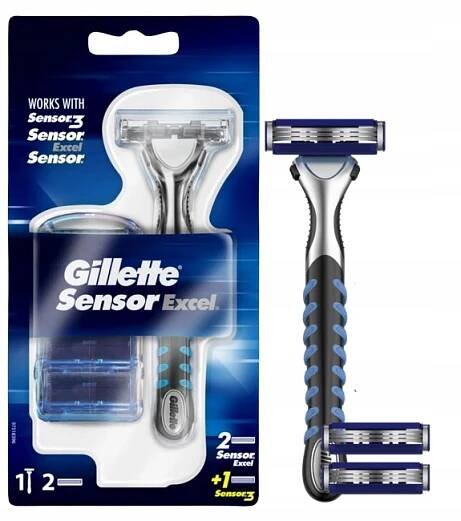 Holicí strojek Gillette Sensor Excel + 3 břitové břity Kód výrobce 7702018842384