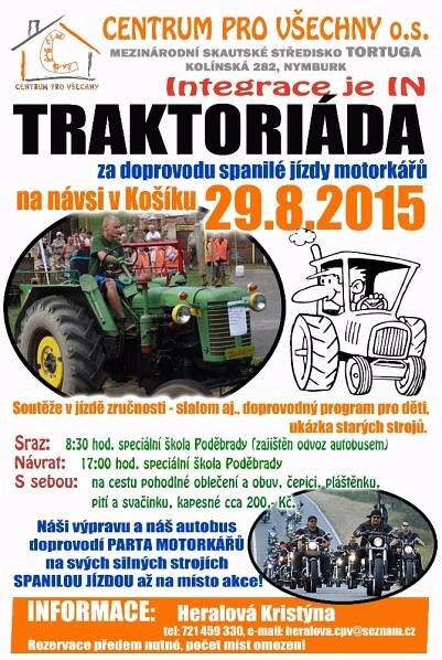 TRAKTORIÁDA za doprovodu spanilé jízdy motorkářů | Centrum pro všechny