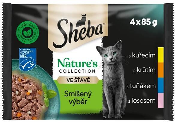 Sheba kapsička Nature Mixovaný výběr 4 x 85 g