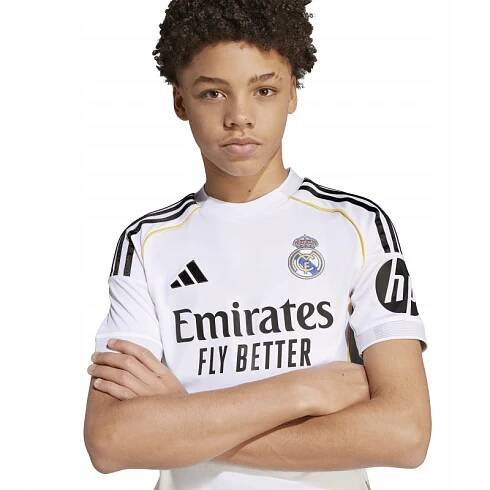 DĚTSKÉ TRIČKO REAL MADRID 2025/26 HOME JERSEY KIDS JN8887 VEL. 128 Vlastnosti prodyšné odvádějící vlhkost