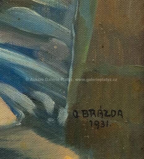 Oskar Brázda / Žena s loďkou - detail aukce « Aukce « Aukční Galerie Platýz