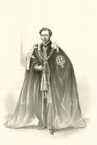 Jeho královská výsost Albert Edward Prince z Walesu (chromolitho) od Robert (after) Dudley