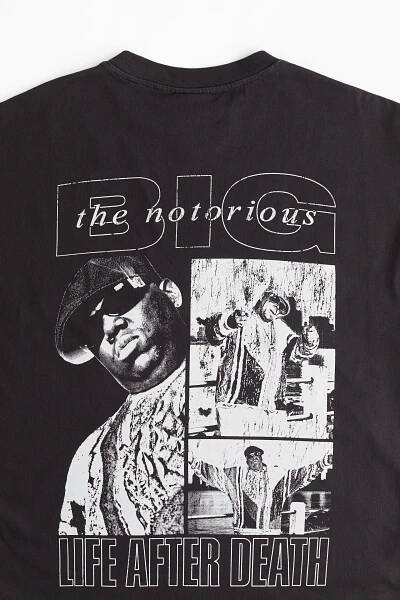 Zobrazit větší obrázek: Tričko Oversized Fit - Černá/The Notorious B.I.G. - MUŽI | H&M CZ 5