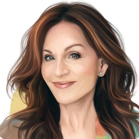 Illustrated portrait of Marilu Henner