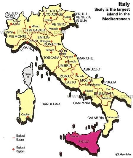 Cities In Sicily Italy Map - Map