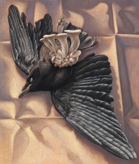 Tiefe und Ausdehnung, oil on wood, 46 x 39 cm, 2022