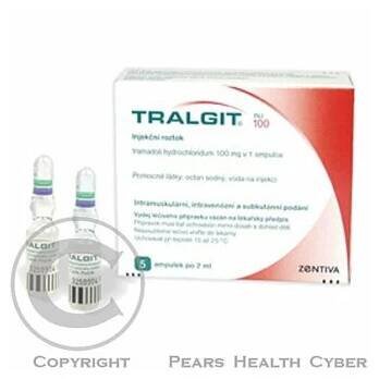 TRALGIT 100 INJ  5X2ML/100MG Injekční roztok (Bolest a zvýšená teplota)