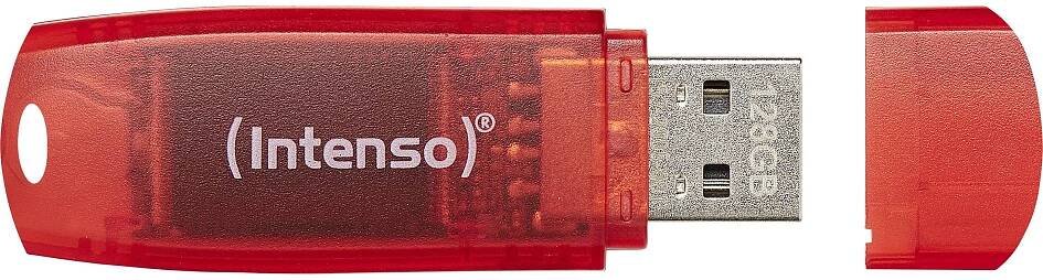 Intenso Rainbow Line USB flash disk 128 GB červená (transparentní) 3502491 USB 2.0