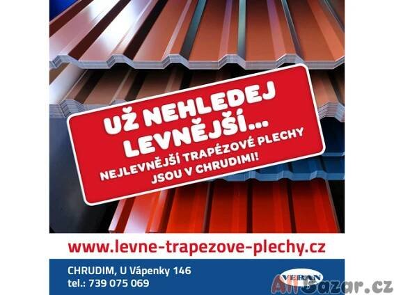 Trapézové plechy od 99 Kč/m2