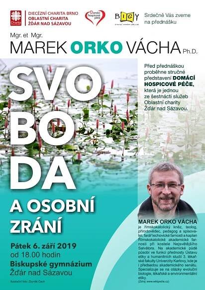 Přednáška ve Žďáře n. S. – 6. 9. – Marek Orko Vácha – Farnosti Jimramovska