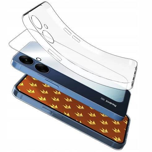 Pouzdro pro Xiaomi Redmi 13C 4G / 5G / Poco C65 (průhledné, silikonové) + Sklo