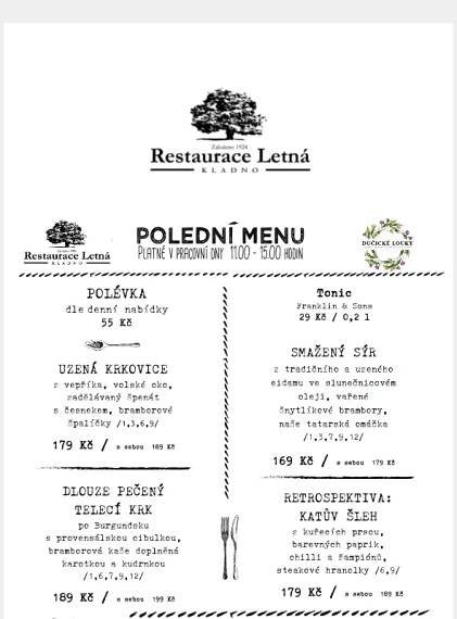 polední nabídka + fotografie