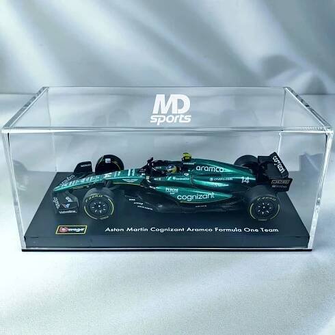 Bburago Fernando Alonso #14 1/43 2023 Aston Martin AMR23 F1 With Helmet