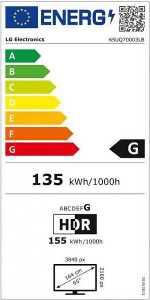 LG 65" LED (65UQ70003LB)